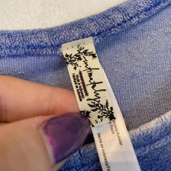 INTIMATELY FREE PEOPLE blue terrycloth tank top - Picture 2 of 5